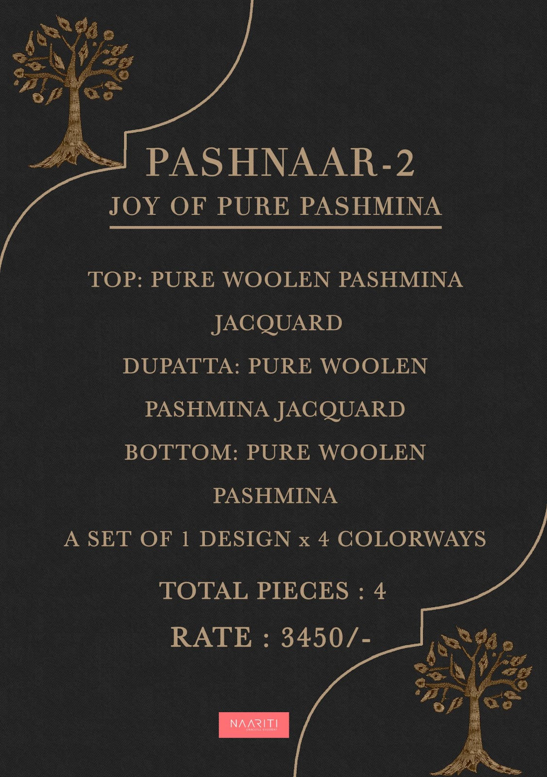 Pashnaar 2 Naariti Pashmina Suits Supplier Gujarat