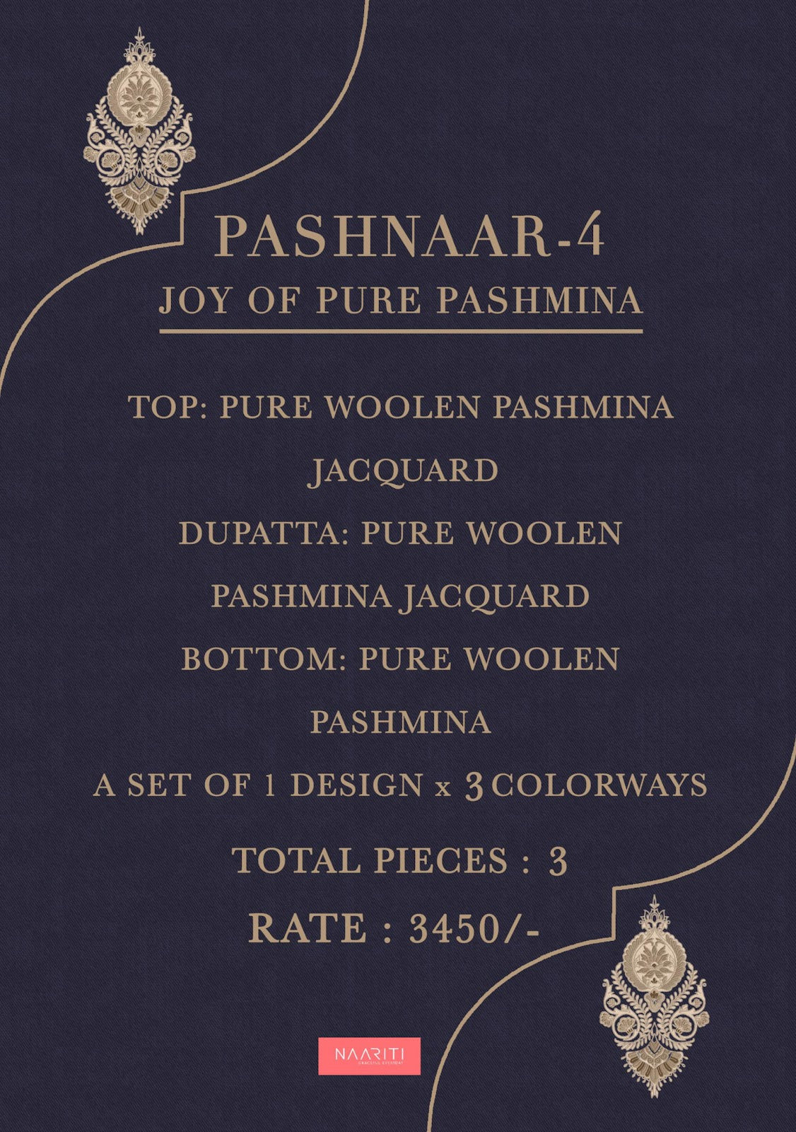 Pashnaar 4 Naariti Pashmina Suits Exporter Ahmedabad