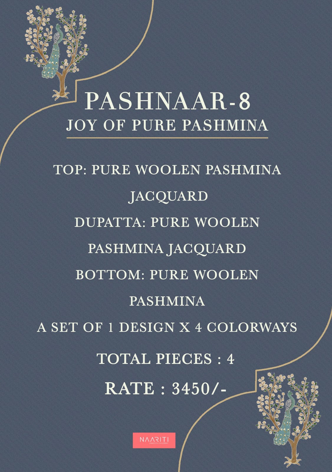 Pashnaar 8 Naariti Pashmina Suits Wholesaler Ahmedabad