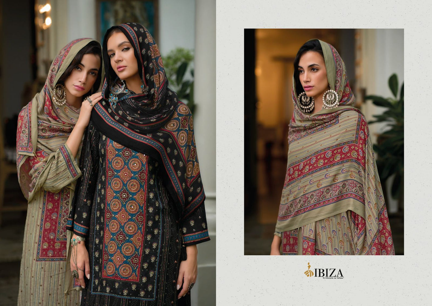 Pashtush Ibiza Viscose Pashmina Suits Wholesale