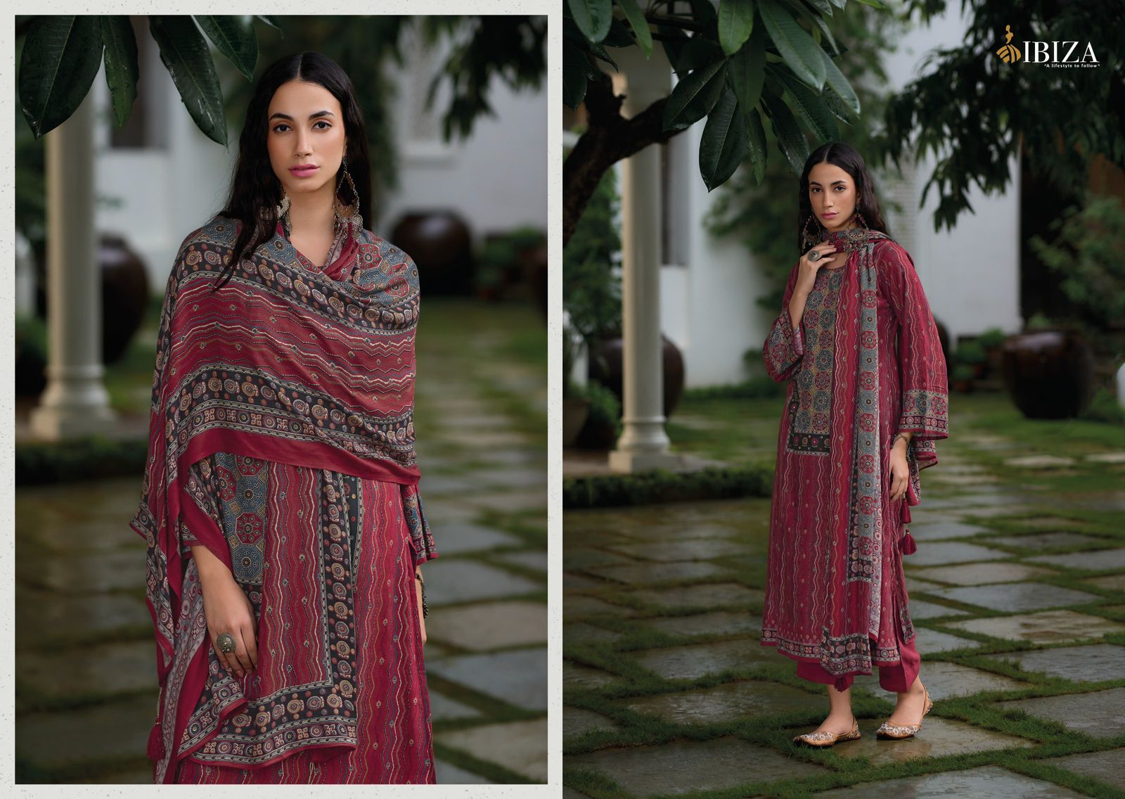 Pashtush Ibiza Viscose Pashmina Suits Wholesale