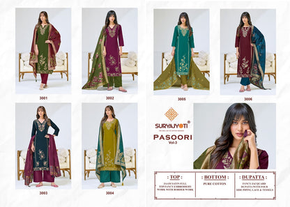 Pasoori Vol 3 Suryajyoti Jaam Pant Style Suits Supplier