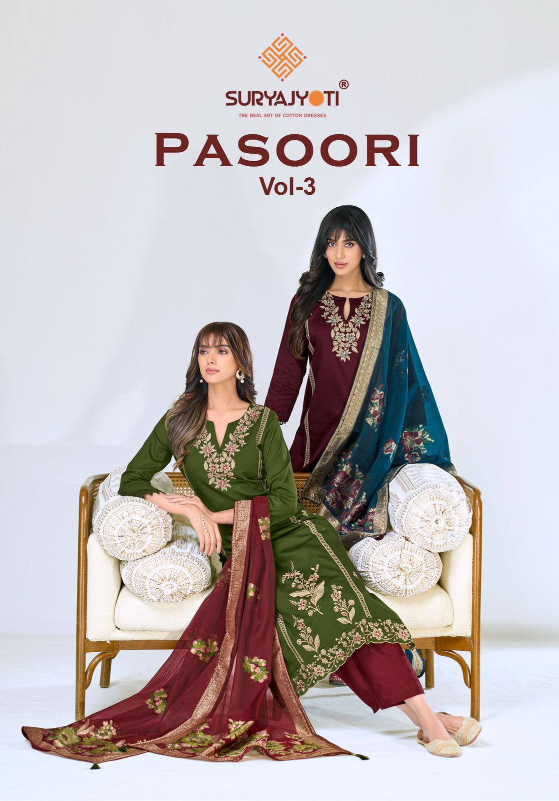 Pasoori Vol 3 Suryajyoti Jaam Pant Style Suits Supplier