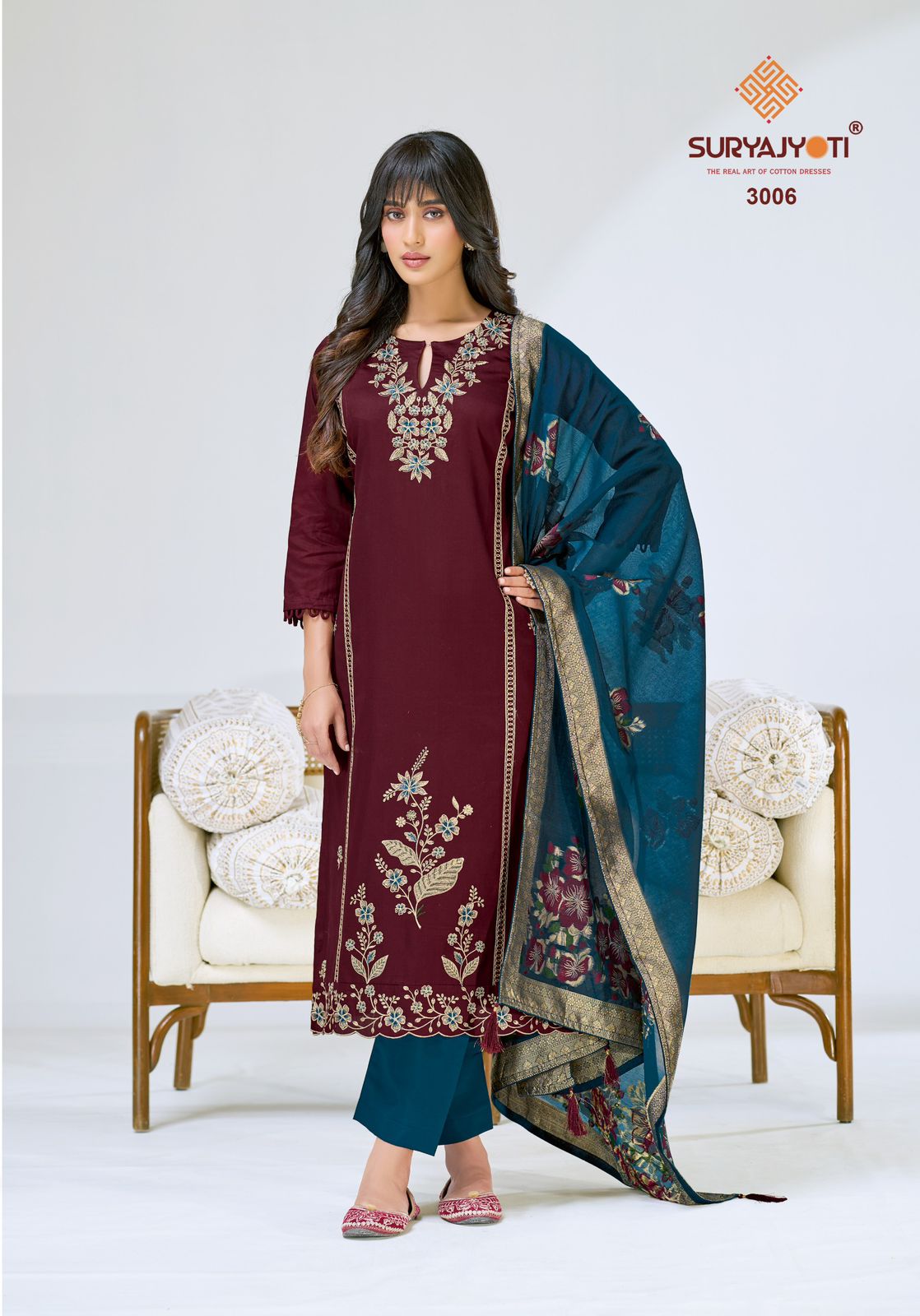 Pasoori Vol 3 Suryajyoti Jaam Pant Style Suits Supplier