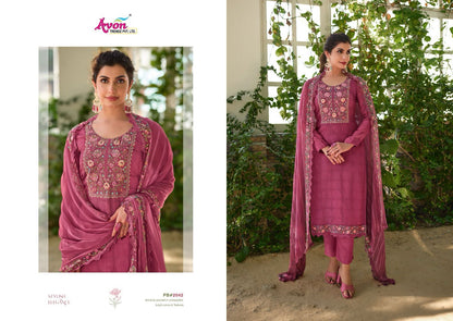 Pastel Breeze Avon Trendz Organza Pant Style Suits Exporter Ahmedabad