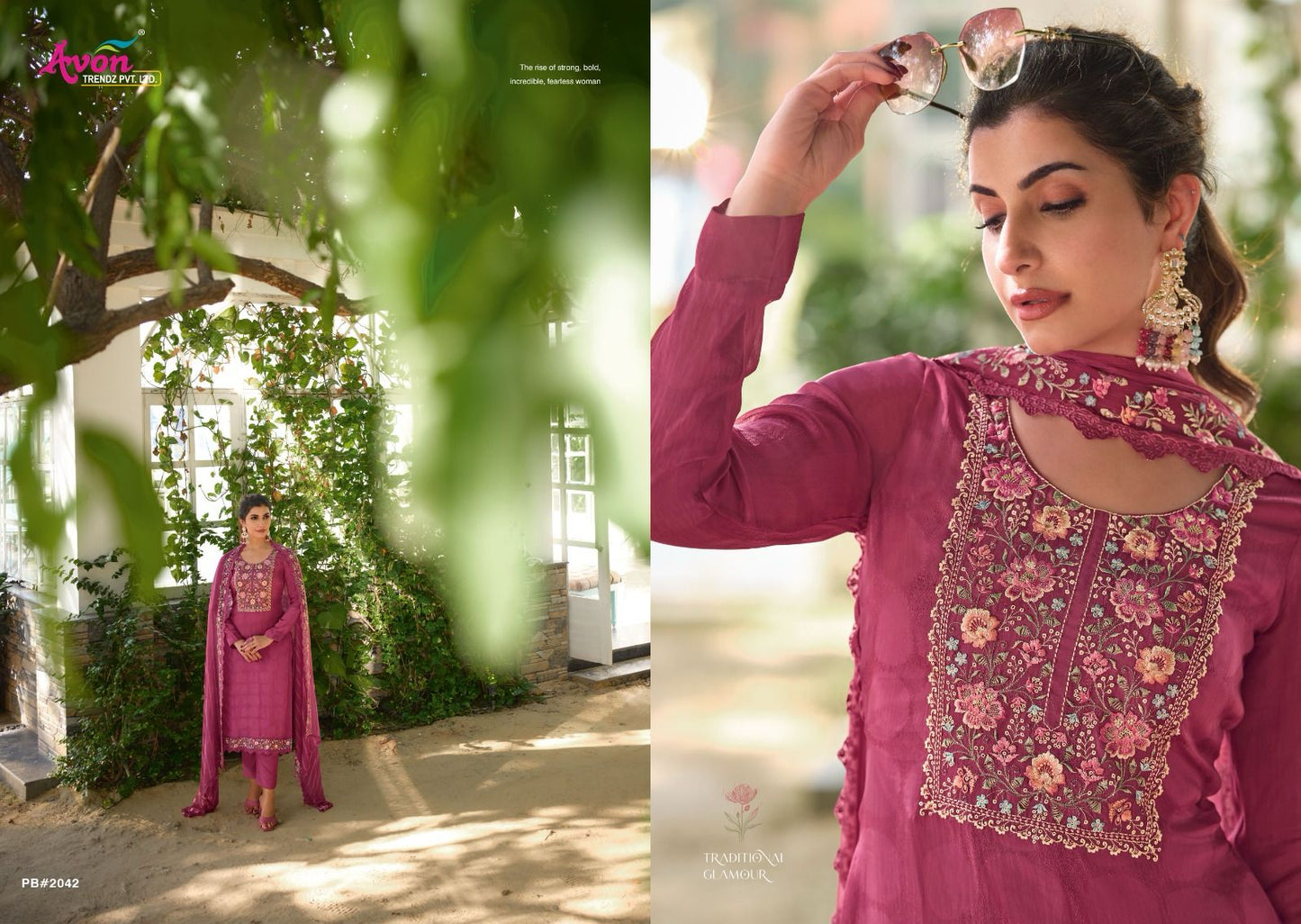 Pastel Breeze Avon Trendz Organza Pant Style Suits Exporter Ahmedabad