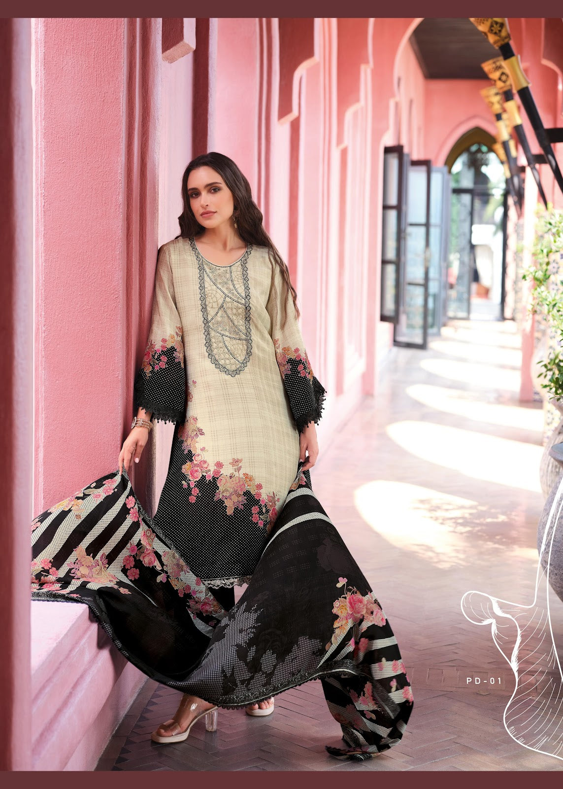 Pastel Paradise Varsha Fashions Viscose Muslin Pant Style Suits Wholesaler