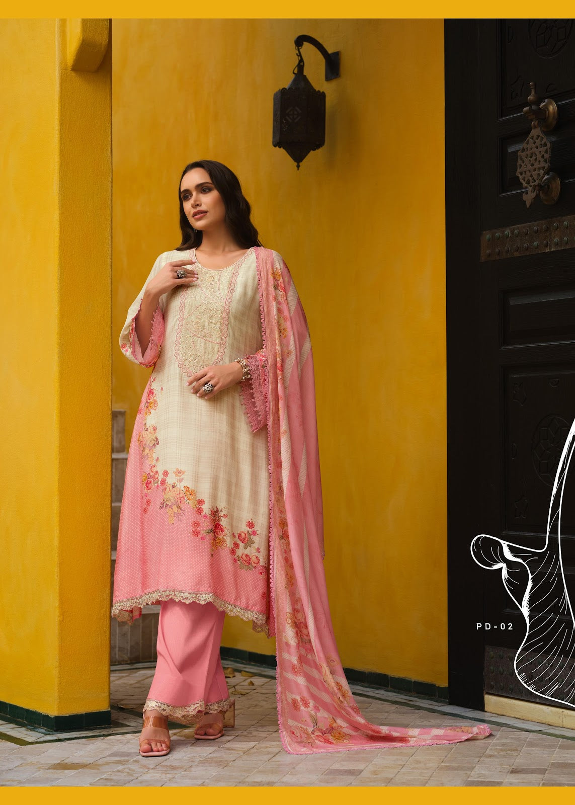 Pastel Paradise Varsha Fashions Viscose Muslin Pant Style Suits Wholesaler