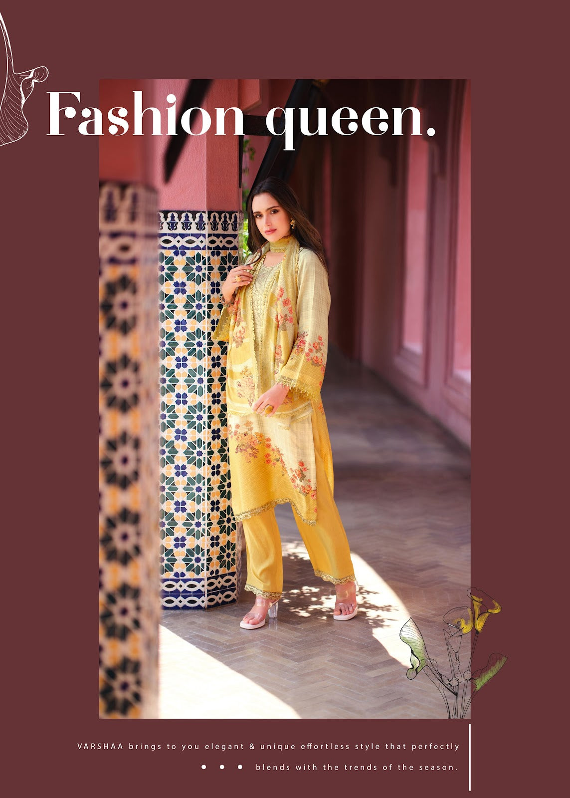 Pastel Paradise Varsha Fashions Viscose Muslin Pant Style Suits Wholesaler