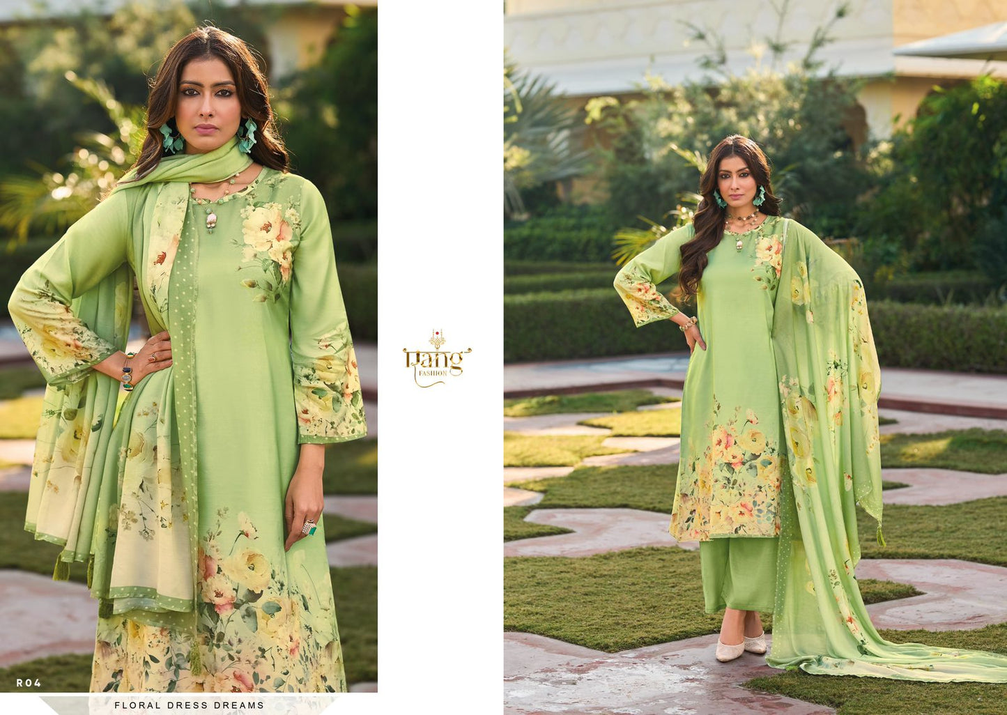 Pastels Rang Fashion Pure Viscose Muslin Pant Style Suits Manufacturer India