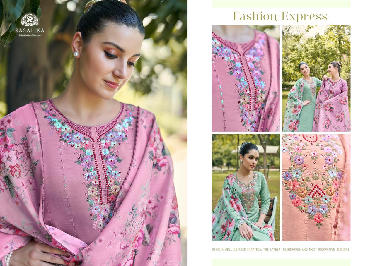 Pastels Rasalika Premium Viscose Readymade Pant Style Suits Manufacturer India