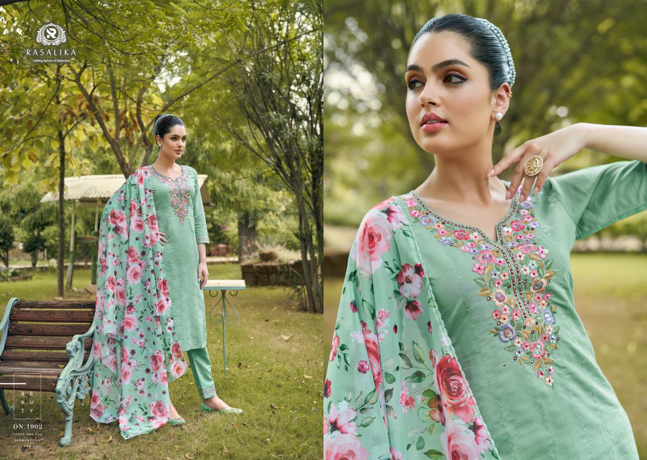 Pastels Rasalika Premium Viscose Readymade Pant Style Suits Manufacturer India