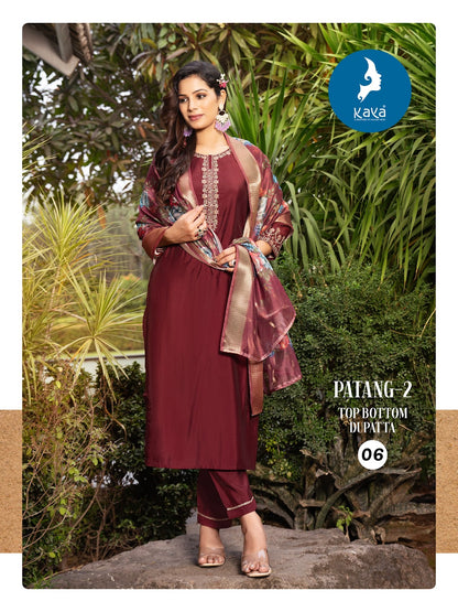 Patang 2 Kaya Roman Silk Readymade Pant Style Suits Manufacturer Ahmedabad