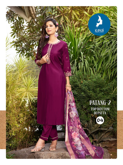 Patang 2 Kaya Roman Silk Readymade Pant Style Suits Manufacturer Ahmedabad