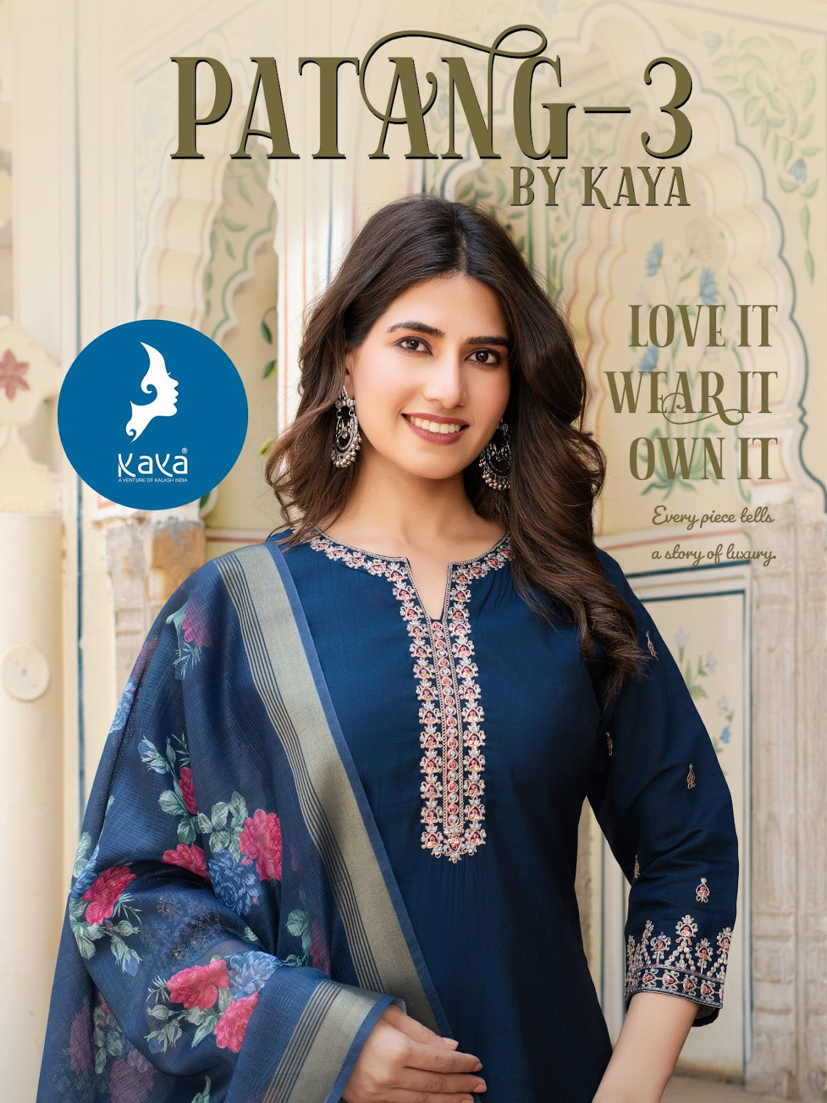 Patang 3 Kaya Roman Silk Readymade Pant Style Suits Wholesale