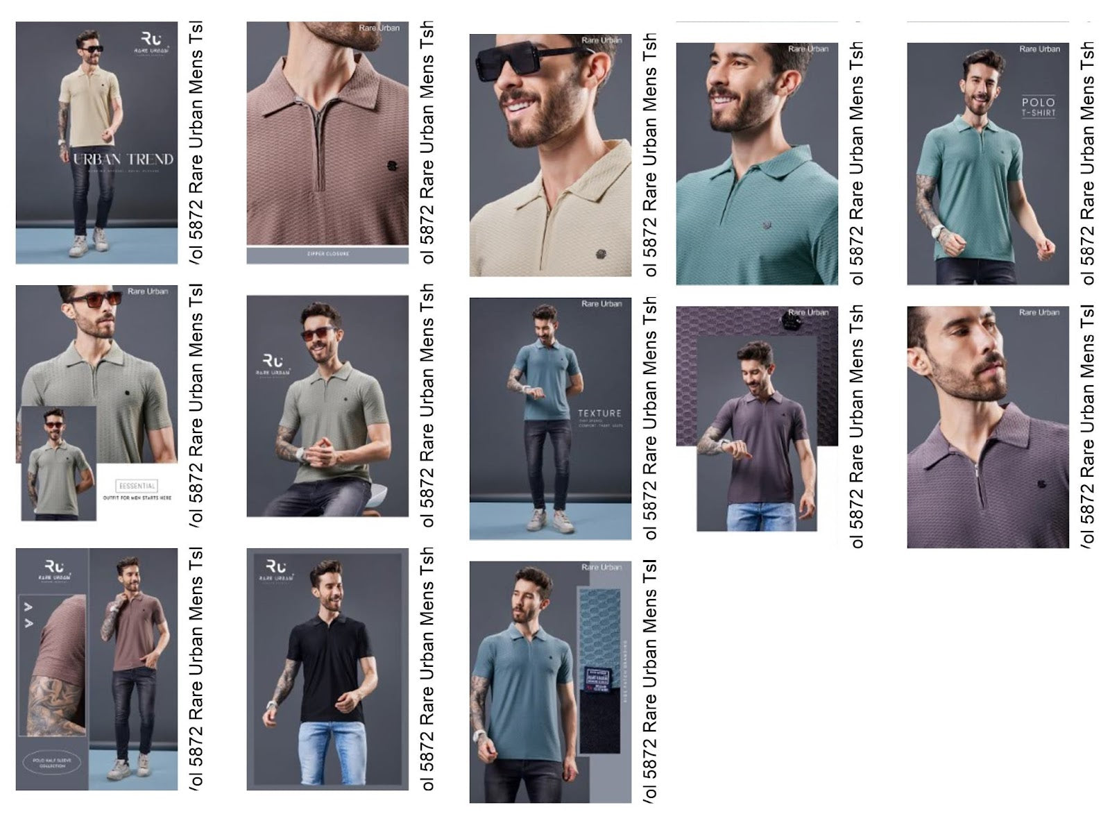 Patch Vol 5872 Rare Urban Jacquard Knit Mens Tshirts Supplier India