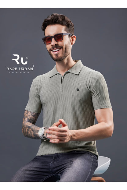 Patch Vol 5872 Rare Urban Jacquard Knit Mens Tshirts Supplier India