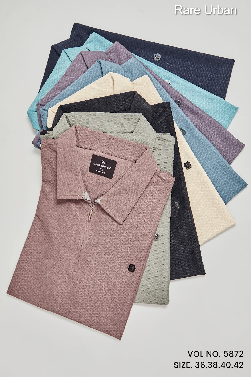 Patch Vol 5872 Rare Urban Jacquard Knit Mens Tshirts Supplier India