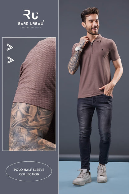 Patch Vol 5872 Rare Urban Jacquard Knit Mens Tshirts Supplier India