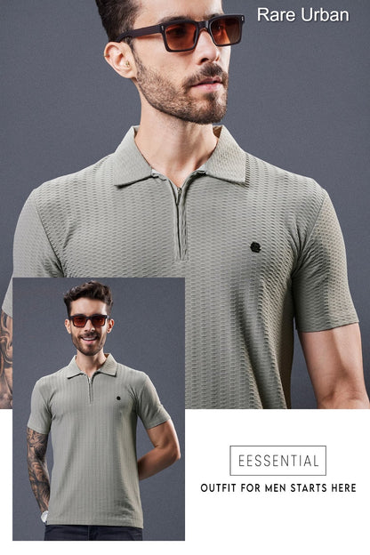 Patch Vol 5872 Rare Urban Jacquard Knit Mens Tshirts Supplier India