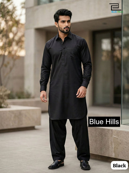 Pathani Vol 1 Blue Hills Cotton Mens Kurta Pajama Wholesaler Ahmedabad