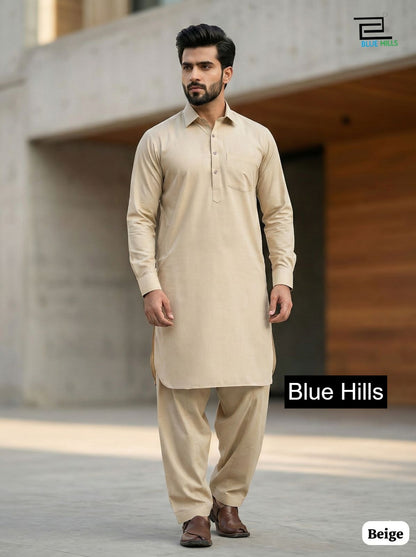 Pathani Vol 1 Blue Hills Cotton Mens Kurta Pajama Wholesaler Ahmedabad