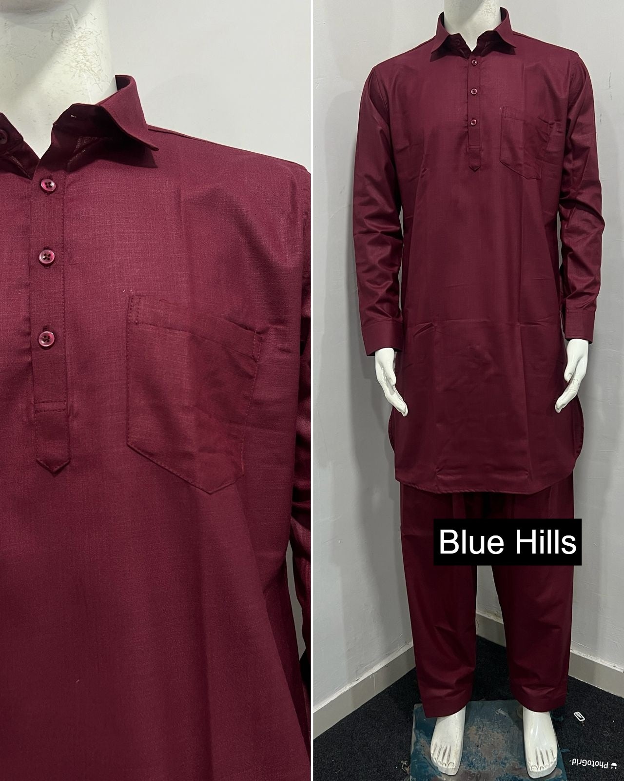 Pathani Vol 1 Blue Hills Cotton Mens Kurta Pajama Wholesaler Ahmedabad