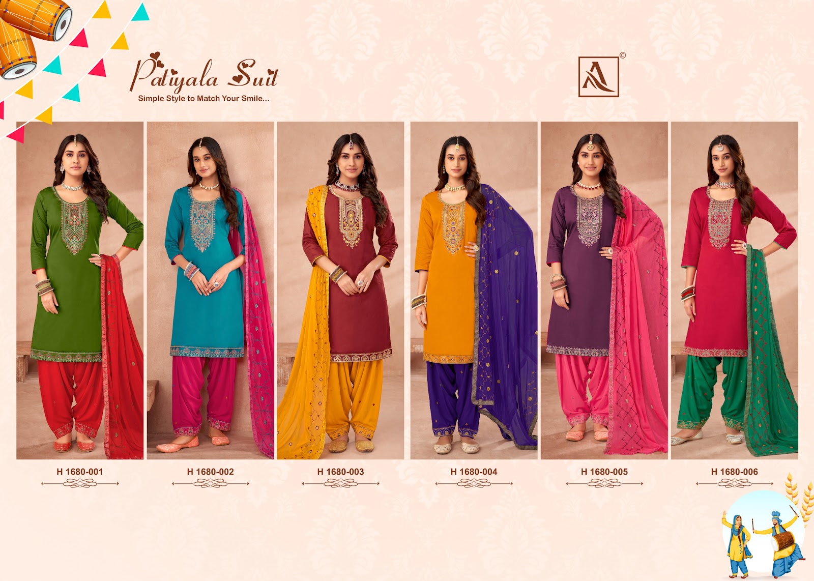 Patiyala Alok Zam Cotton Salwar Suits Wholesale Price