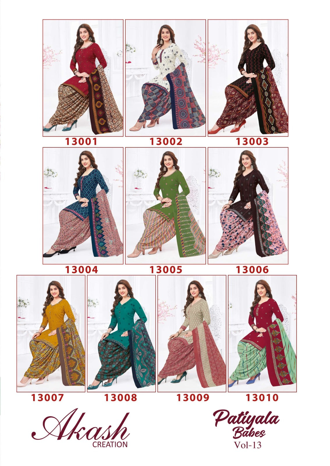 Patiyala Babes Vol 13 Akash Creation Cotton Dress Material