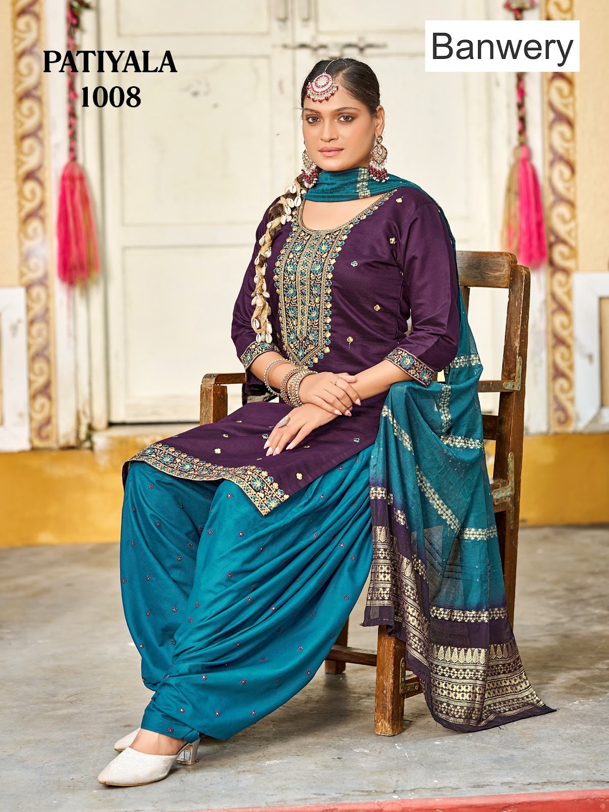 Patiyala Banwery Gadwal Silk Readymade Salwar Suits Manufacturer India