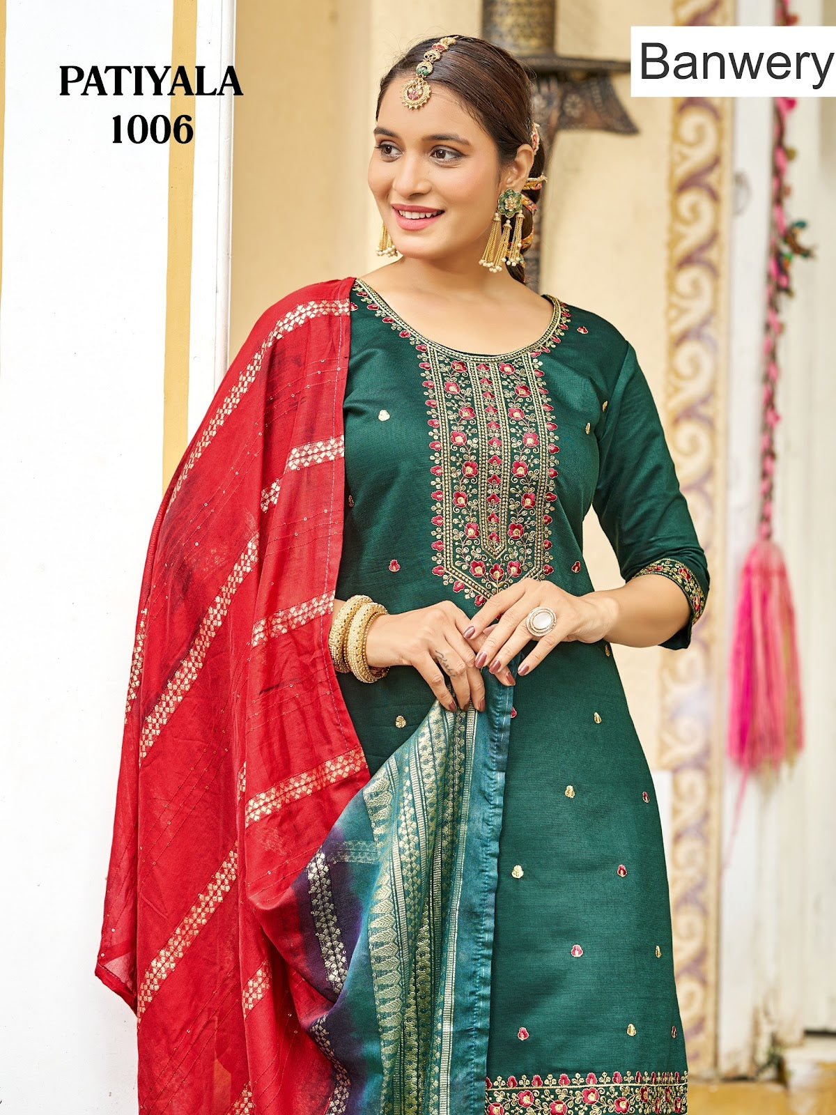 Patiyala Banwery Gadwal Silk Readymade Salwar Suits Manufacturer India