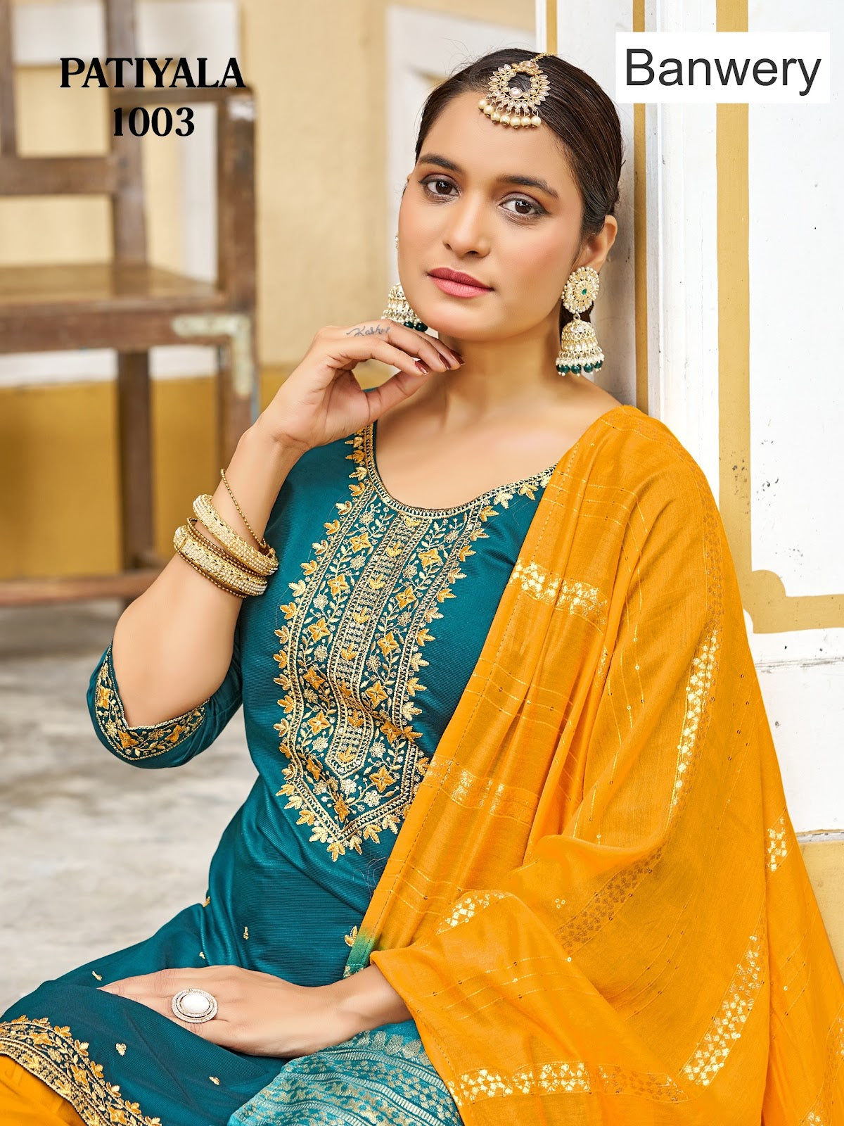 Patiyala Banwery Gadwal Silk Readymade Salwar Suits Manufacturer India