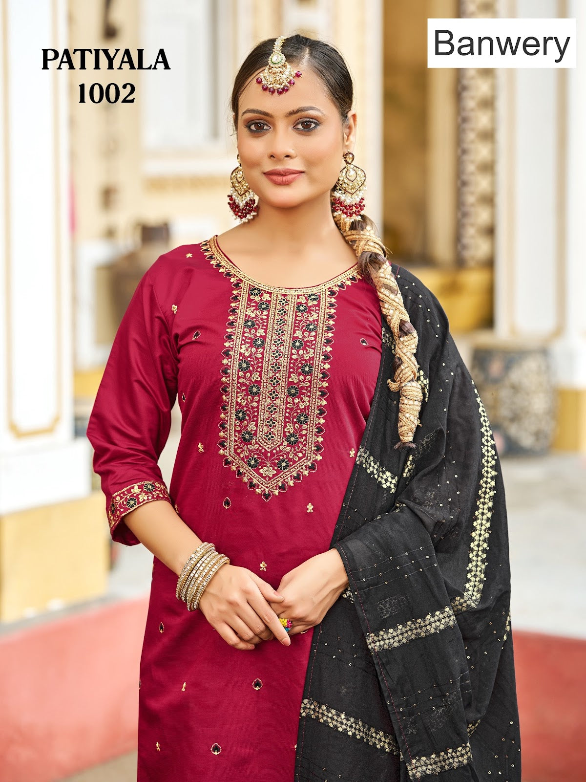 Patiyala Banwery Gadwal Silk Readymade Salwar Suits Manufacturer India