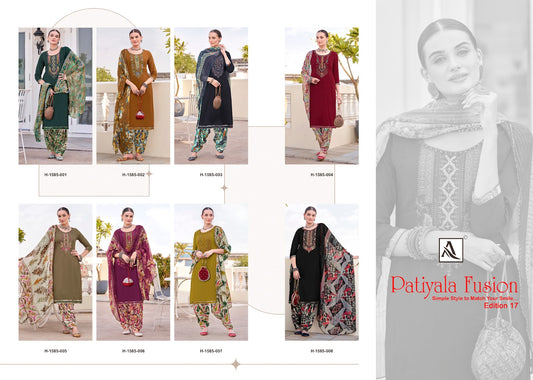 Patiyala Fusion Edition 17 Alok Viscose Rayon Salwar Suits Exporter Ahmedabad
