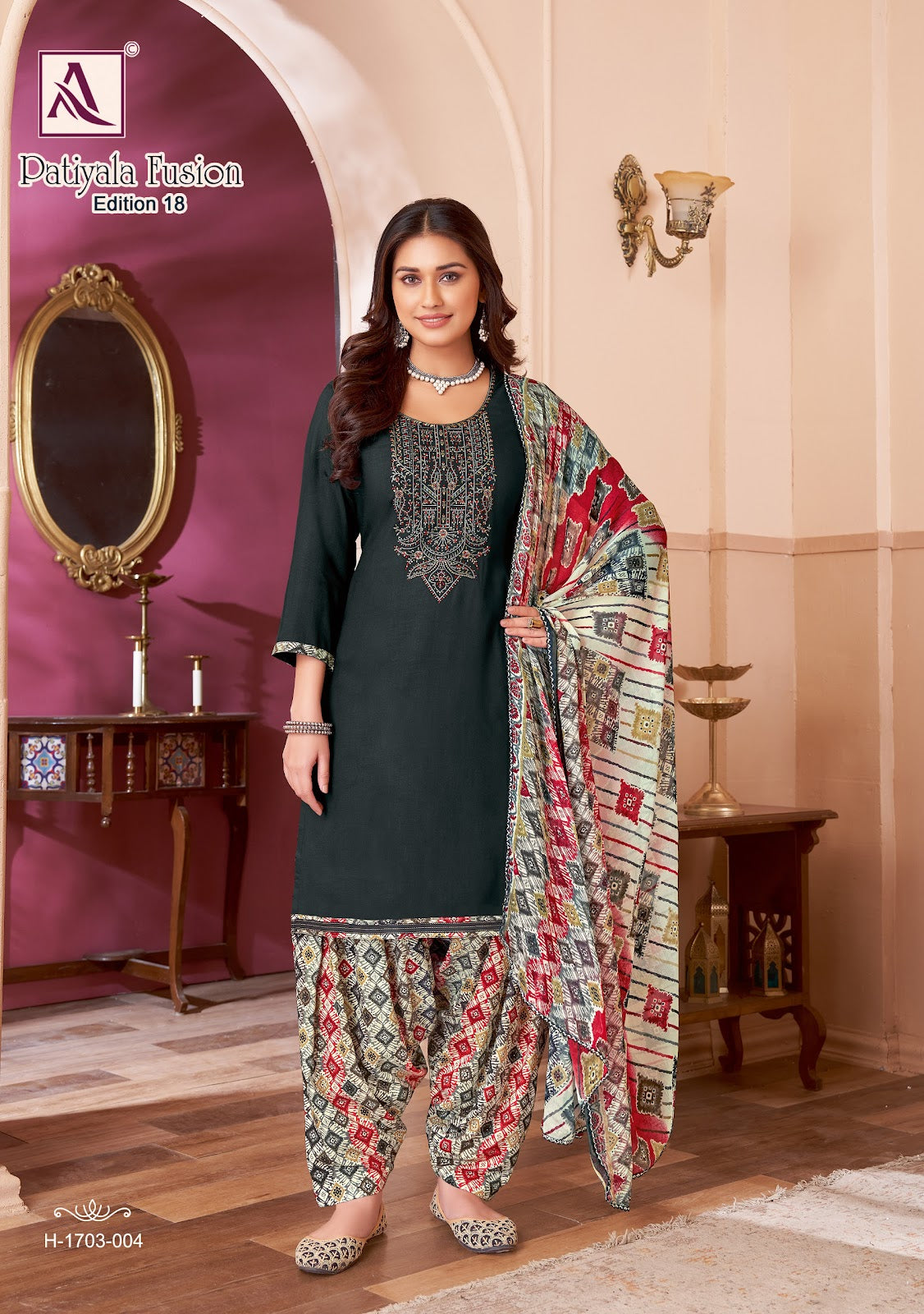 Patiyala Fusion Edition 18 Alok Viscose Karachi Salwar Suits Wholesale Price