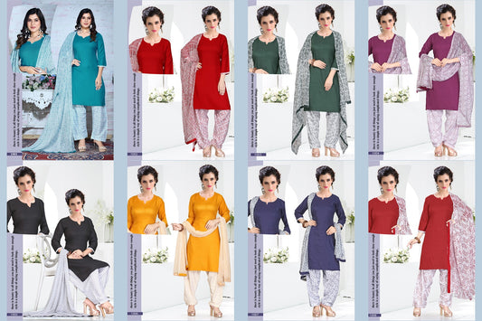 Patiyala Queen Girinemi Rayon 14Kg Readymade Salwar Suits Exporter Gujarat