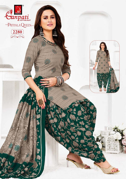 Patiyala Queen Vol 11 Ganpati Cotton Readymade Salwar Suits Manufacturer Ahmedabad