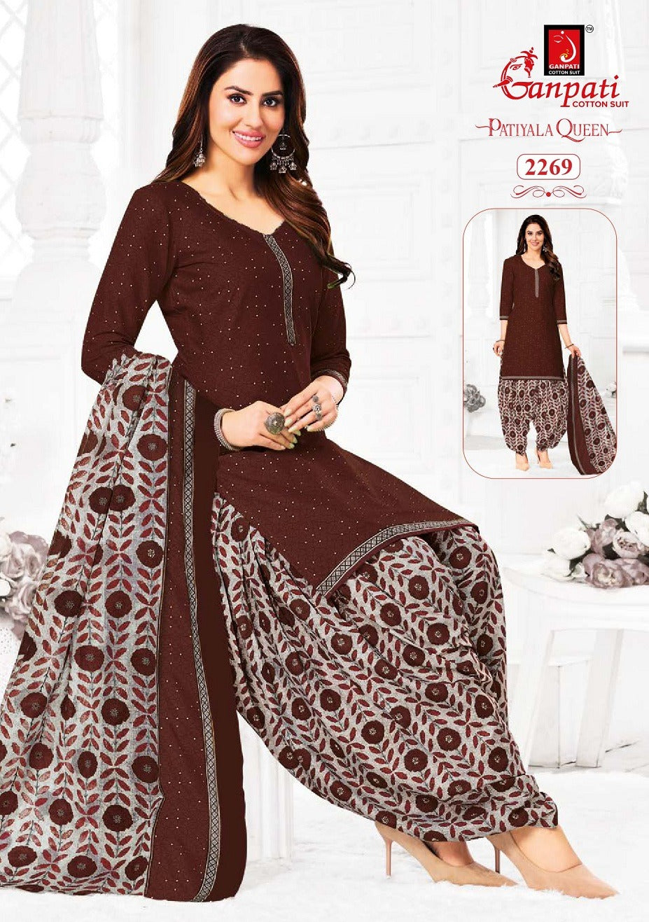 Patiyala Queen Vol 11 Ganpati Cotton Readymade Salwar Suits Manufacturer Ahmedabad