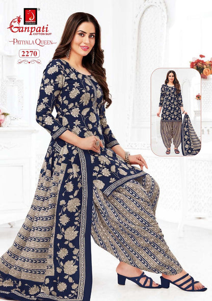 Patiyala Queen Vol 11 Ganpati Cotton Readymade Salwar Suits Manufacturer Ahmedabad