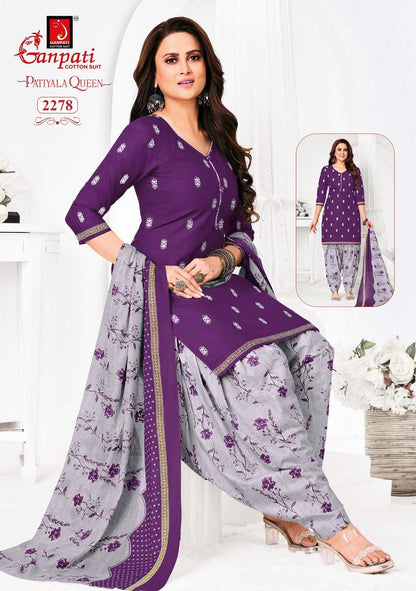 Patiyala Queen Vol 11 Ganpati Cotton Readymade Salwar Suits Manufacturer Ahmedabad
