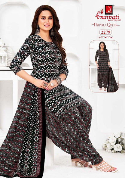 Patiyala Queen Vol 11 Ganpati Cotton Readymade Salwar Suits Manufacturer Ahmedabad