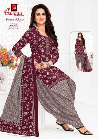 Patiyala Queen Vol 11 Ganpati Cotton Readymade Salwar Suits Manufacturer Ahmedabad