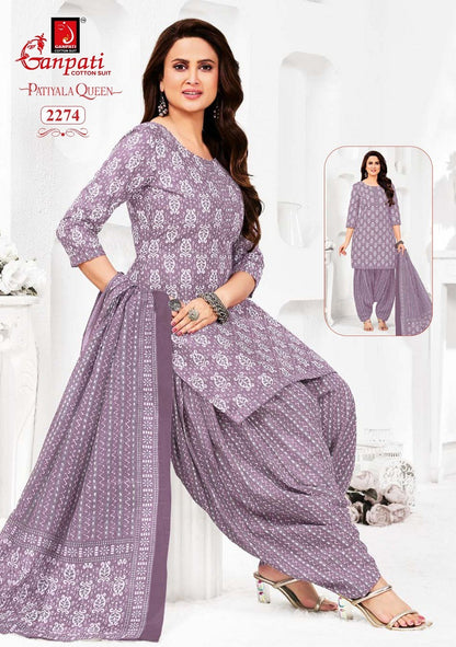 Patiyala Queen Vol 11 Ganpati Cotton Readymade Salwar Suits Manufacturer Ahmedabad