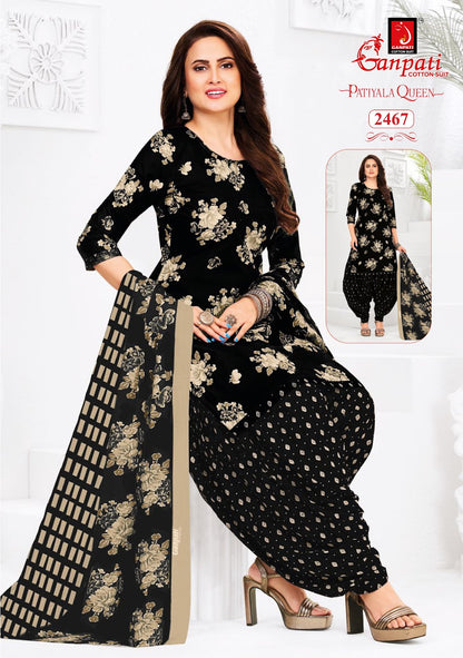 Patiyala Queen Vol 13 Ganpati Cotton Dress Material Wholesaler Ahmedabad