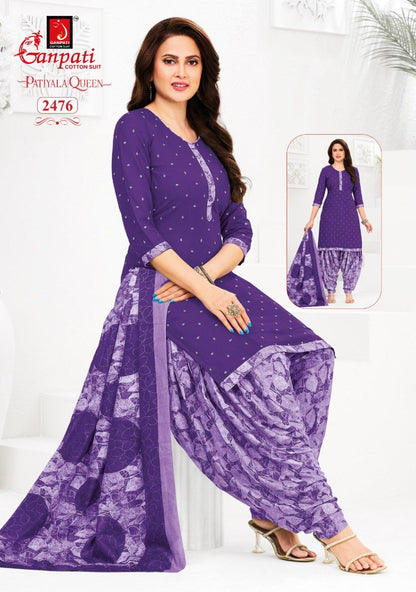 Patiyala Queen Vol 13 Ganpati Readymade Cotton Salwar Suits Wholesaler Gujarat
