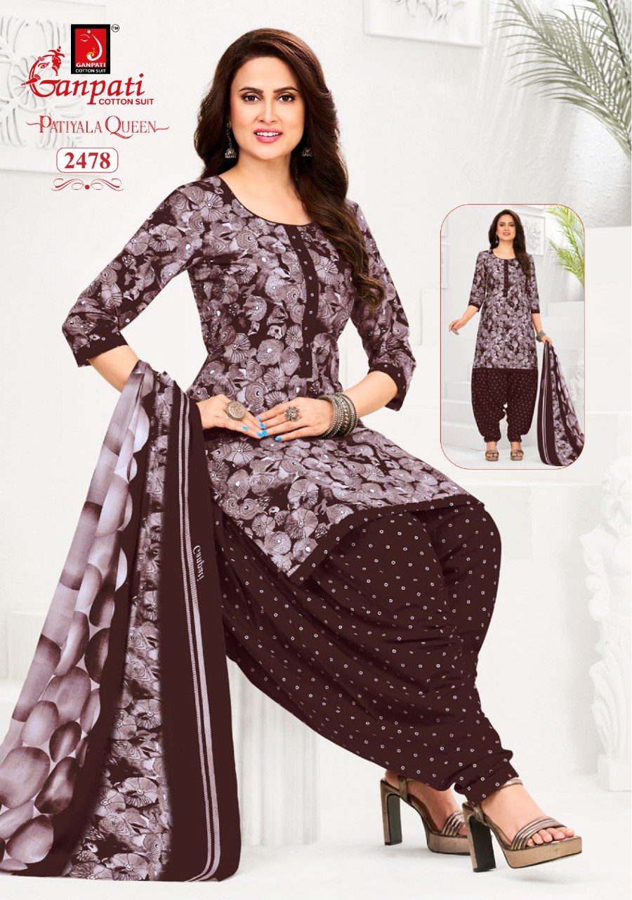Patiyala Queen Vol 13 Ganpati Readymade Cotton Salwar Suits Wholesaler Gujarat