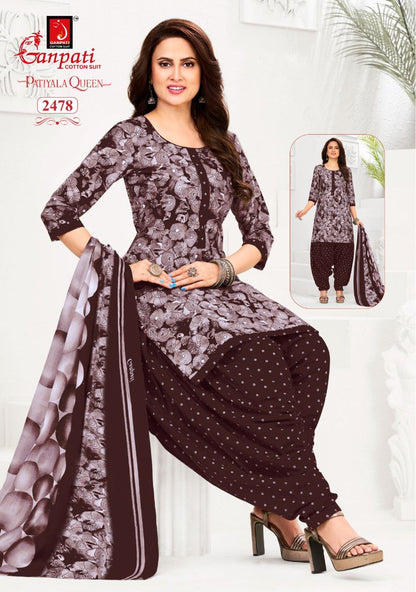 Patiyala Queen Vol 13 Ganpati Readymade Cotton Salwar Suits Wholesaler Gujarat