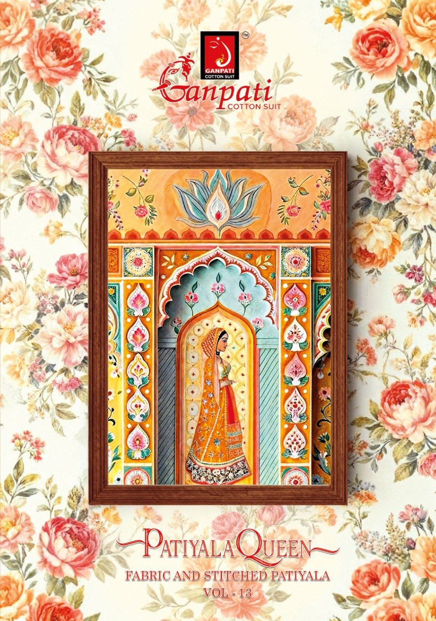 Patiyala Queen Vol 13 Ganpati Readymade Cotton Salwar Suits Wholesaler Gujarat