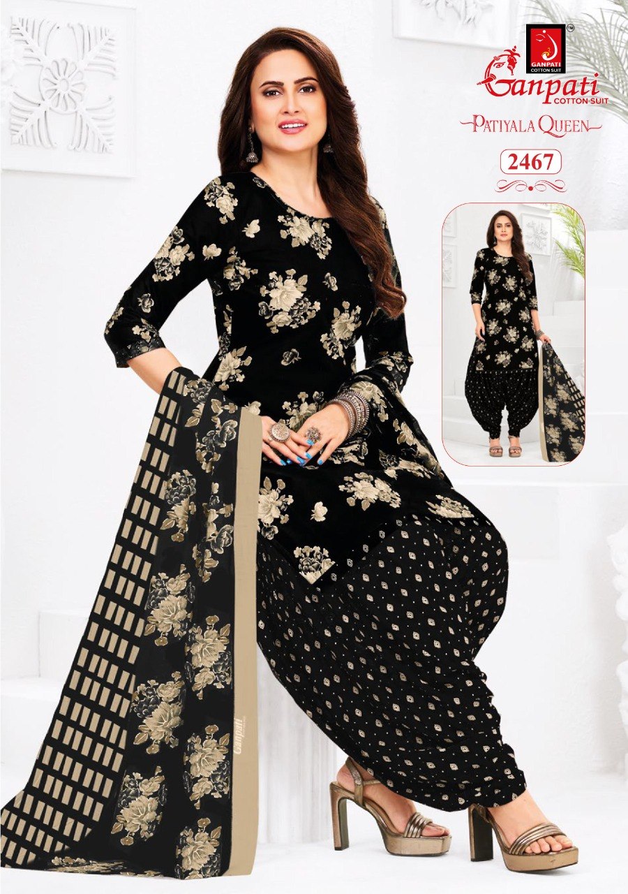 Patiyala Queen Vol 13 Ganpati Readymade Cotton Salwar Suits Wholesaler Gujarat