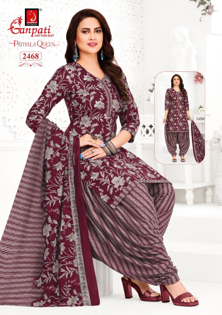 Patiyala Queen Vol 13 Ganpati Readymade Cotton Salwar Suits Wholesaler Gujarat